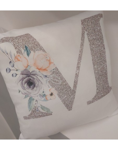 Cuscino 40x40  con imbottitura  personalizzato con lettera
