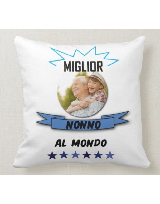 Cuscino festa dei nonni con foto personalizzata