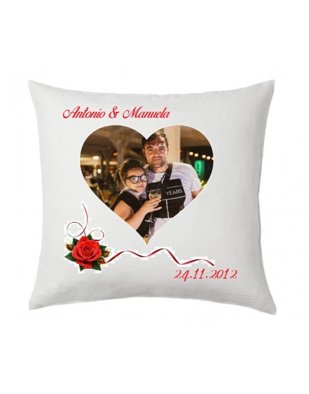 Cuscino personalizzato con foto e nomi