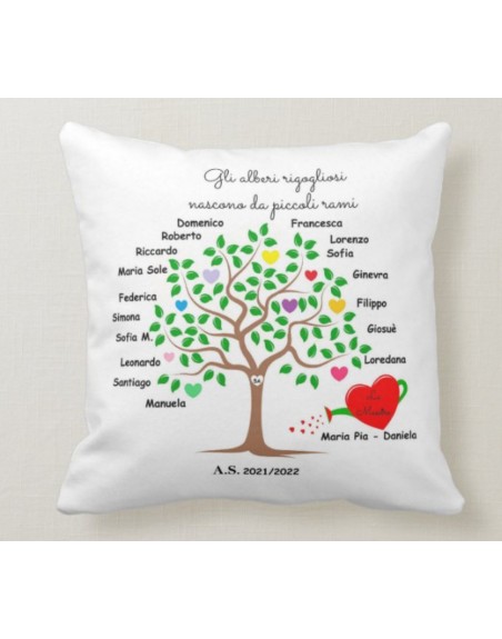 Cuscino personalizzato misura 40x40 cm tema maestre