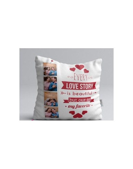 Cuscino personalizzato misura 40x40 con foto e nomi