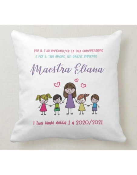 Cuscino personalizzato tema maestre