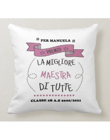 Cuscino personalizzato tema maestre