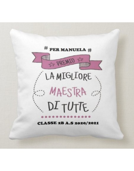Cuscino personalizzato tema maestre