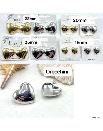 Orecchini cuore  varie misure
