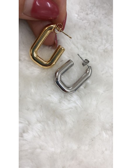 Orecchino cerchio rettangolare 32,5 cm
