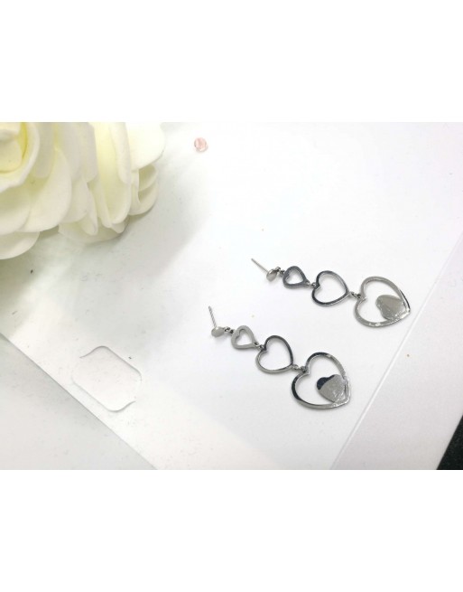 Orecchino cuore pendente misura 5cm
