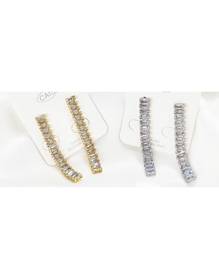 Orecchino pendente strass