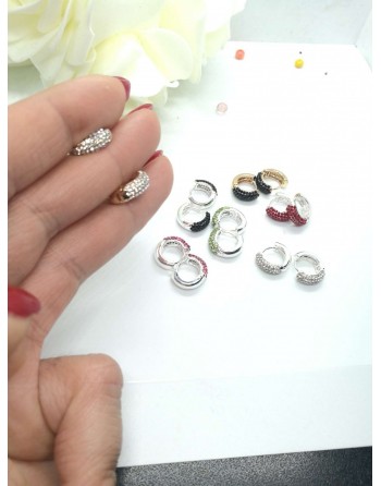 Orecchino strass misura 1cm