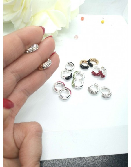 Orecchino strass misura 1cm