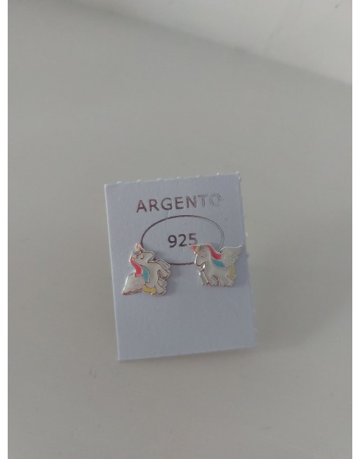 Orecchino unicorno argento925