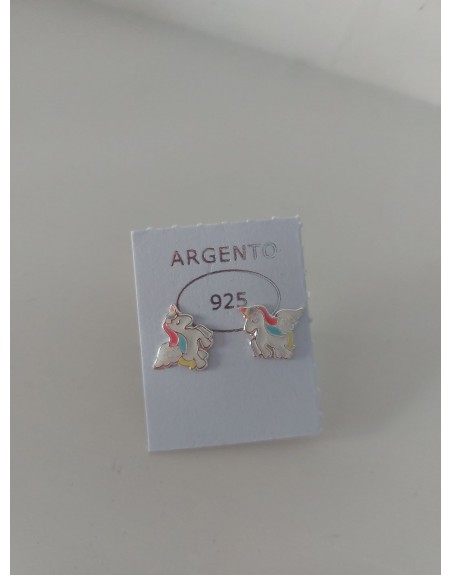 Orecchino unicorno argento925