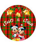 Orologio da parete misura 30x30 personalizzato con nomi tema natalizio