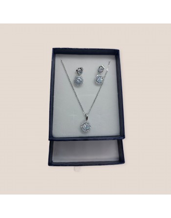 Parure collana con orecchini  punto luce