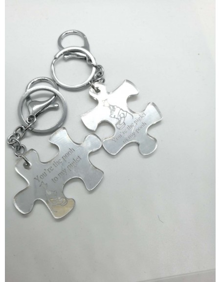Portachiavi forma puzzle in plexiglass misura 5 cm