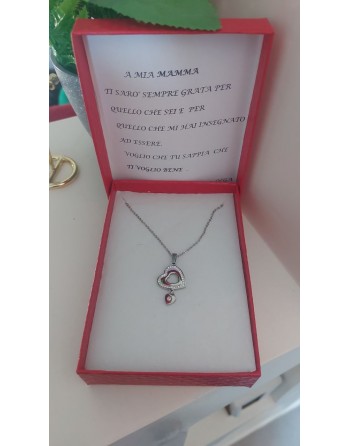 Scatola con dedica personalizzata e collana cuore