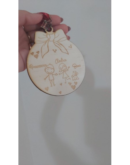 Sfera legno con family personalizzata