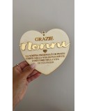 Targa legno cm 20 festa dei nonni personalizzabile anche con nomi