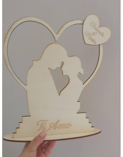Targa legno con base personalizzata