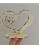 Targa legno cuore