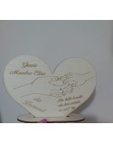 Targa legno misura 20 cm  tema maestre