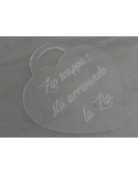 Targa plex trasparente personalizzabile con frase, nomi  etc