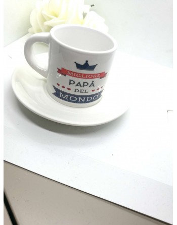 Tazzina caffe\' con piattino personalizzabile