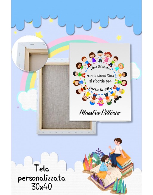 Tela personalizzata 30x30 tema maestre