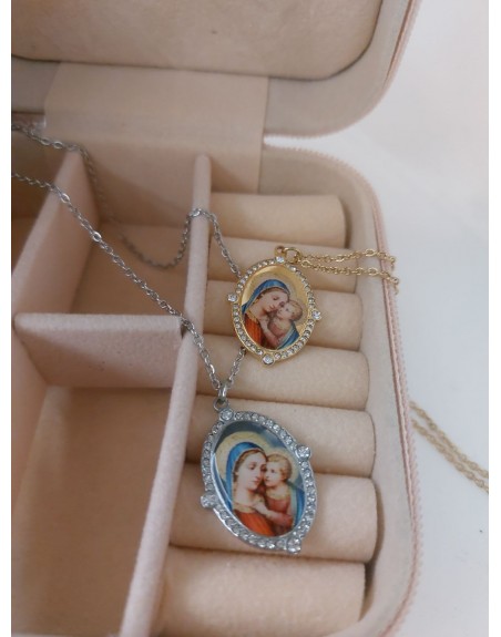 Collana lunghezza 50 cm con madonna