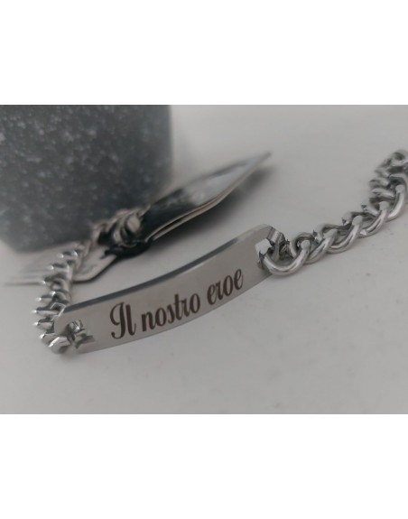 Bracciale uomo con incisione