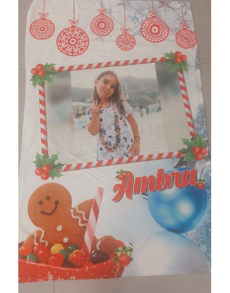 Plaid 100x150 con foto e nome