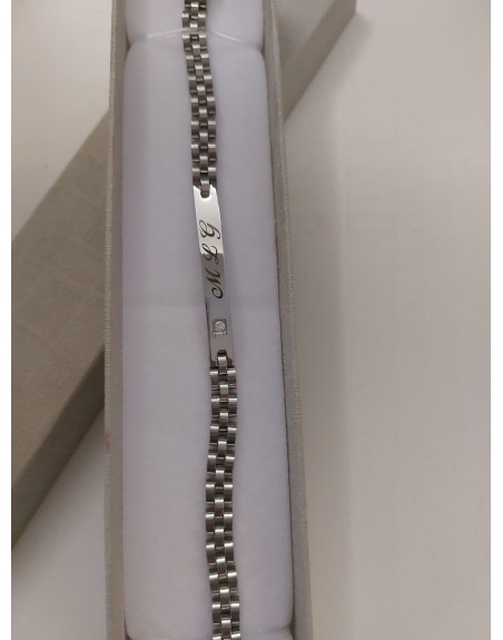Bracciale uomo misura cm 19 a 22 con inicisione nome o iniziali
