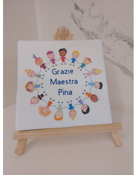 Quadretto 15x15 con base tema maestre