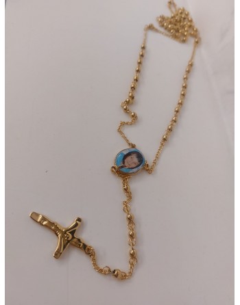 Collana rosario acciaio con foto