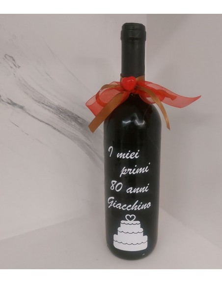 Bottiglia di vino c7 75 rosso/bianco personalizzata