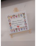 Tela canvas misura 15x15 con base legno