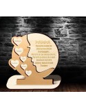 Targa legno naturale misura 20 cm da personalizzare