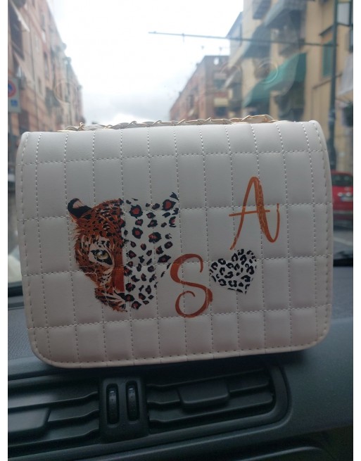Borsa 18x 25  colore bianco con grafica personalizzata