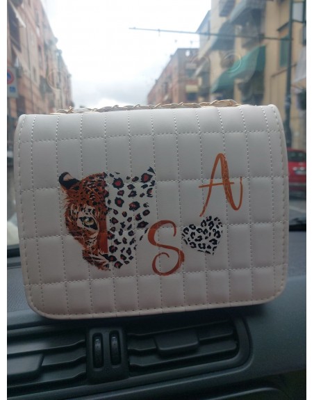 Borsa 18x 25  colore bianco con grafica personalizzata