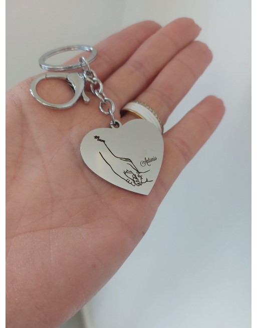 Portachiavi personalizzato mano