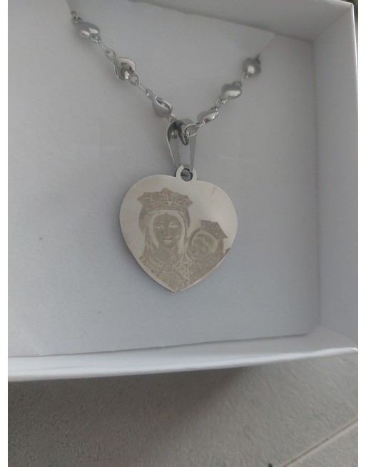 Collana con fotoincisione madonna dell arco
