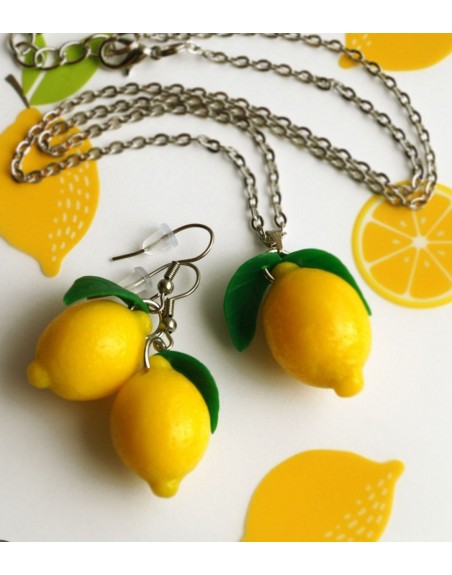 SET  composto da collana ed orecchini lemon