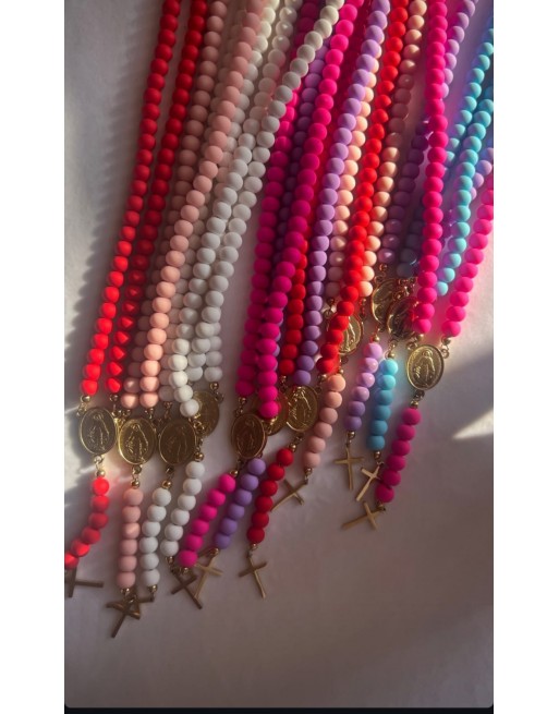 Collana rosario colorati