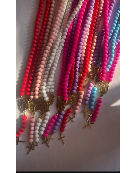 Collana rosario colorati