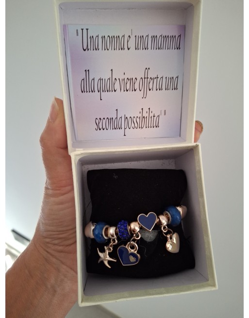 Scatola con frase e bracciale