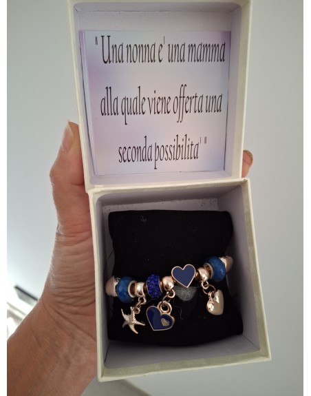 Scatola con frase e bracciale