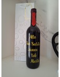 Bottiglia di vino cl75 con frase o foto  disponibile anche bianco