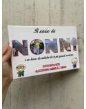 Tela a4 con scritta nonno e 5 foto da inserire