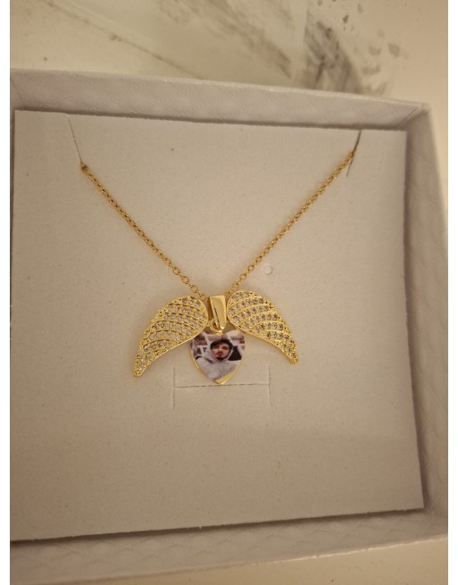 Collana angeli con Ali e foto