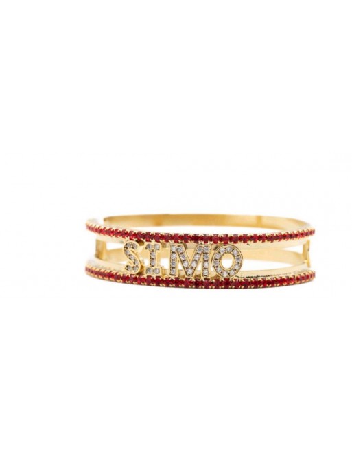 Bracciale realizzato im argento925 con nome strass